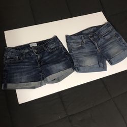 American Eagle & Aeropostale Denim Shorts Set Women’s Size 4