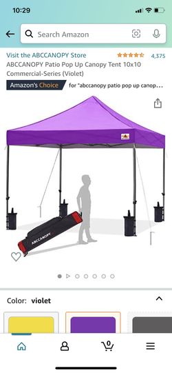 (New) Abccanopy PURPLE 10x10