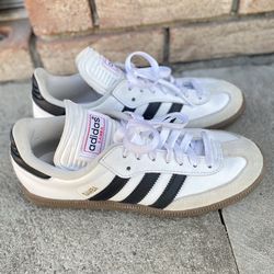 Adidas Samba Classic Soccer Gum Sneakers 'White/Black' Mens Size 7
