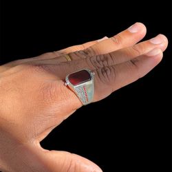 Turkish Sterling Silver 925 Sword Design And Stone Ring