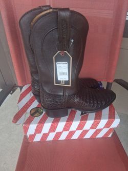 CHOCOLATE COLORED ALLIGATOR BOOTS