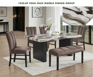 Marble top dining set