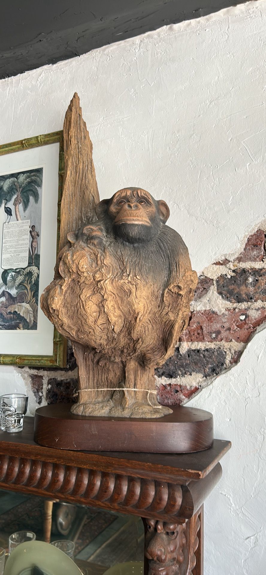 3 Ft Tall Rick Cain Monkey Sculpture