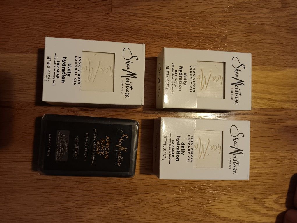 4 For $12 Shea Moisture Bar Soaps 