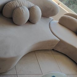 Modern Curved Sectional Sofa Set