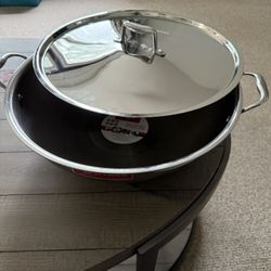 Stainless Steel Wok With Cover 