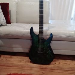 Schecter C-6 Pro, Aqua Burst Guitar 