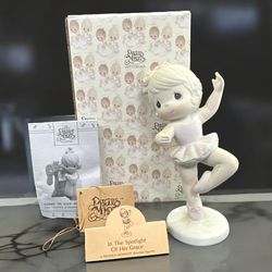 Enesco 1990 Precious Moments Ballerina In The Spotlight Of His Grace Dancer 520543