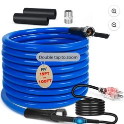 Rylpoint 25FT Heated Water Hose for RV,Heated Drinking Water Hose with Thermostat,Lead and BPA Free,1/2"Inner Diameter,Temperatures Down to -40°F Self