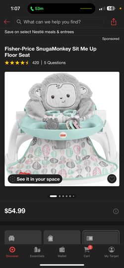 Fisher-Price SnugaMonkey Sit Me Up Floor Seat