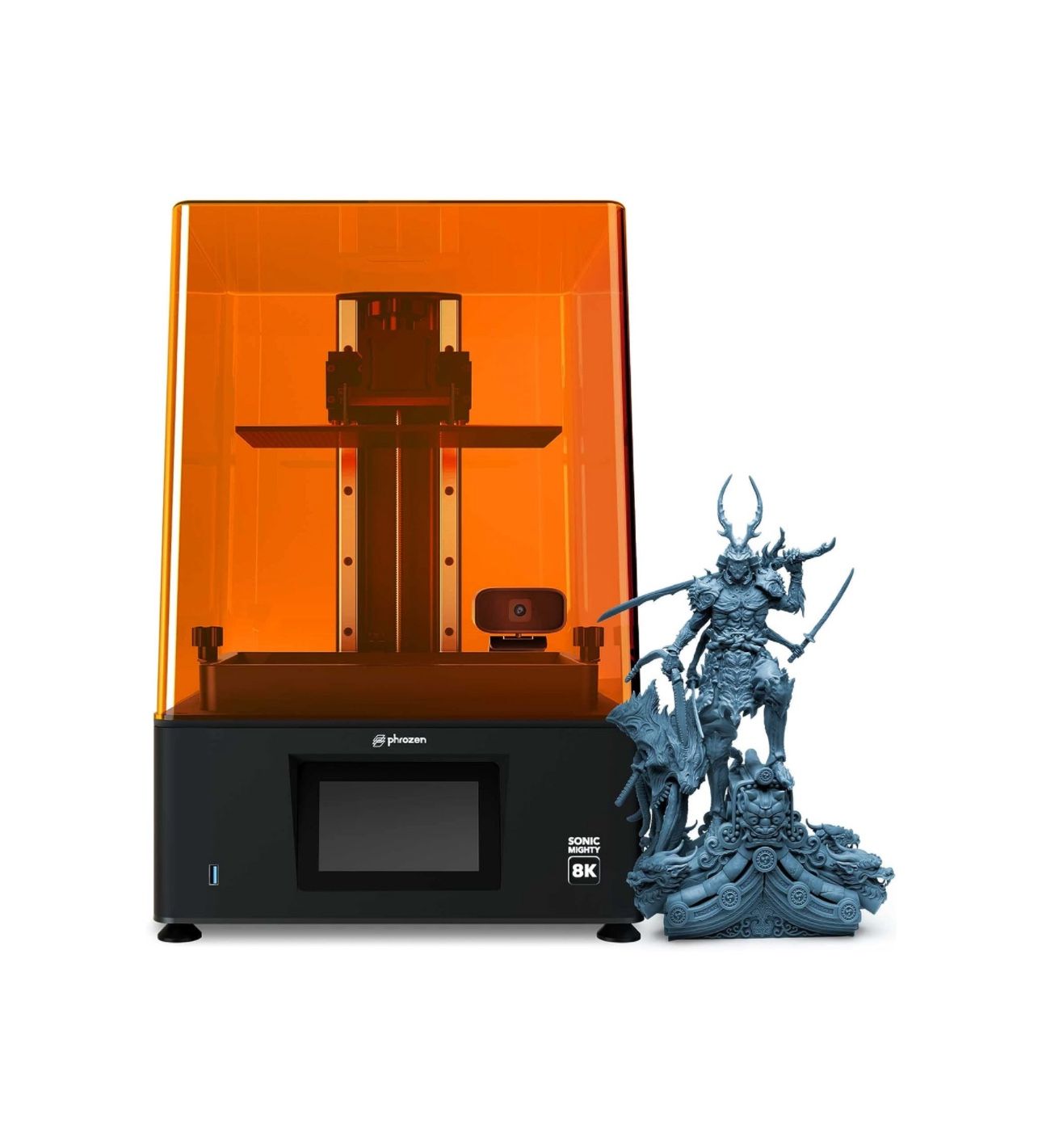 phrozen Sonic Mighty 8K LCD Resin 3D Printer, 10" Monochrome LCD, Tabletop 3D Resin Printer with 28µm XY Resolution, 8.6 * 4.8 * 9.3 Inch Printing Vol