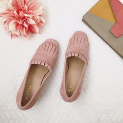 Kenneth Cole Michelle Suede Block Heel Pump - Size 7 - 7.5