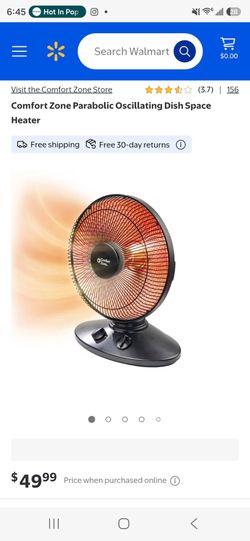 Comfort Zone Parabolic Oscillating Dish Space Heater
