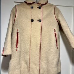 Vintage Haidegger Girl's Wool Coat Size 6
