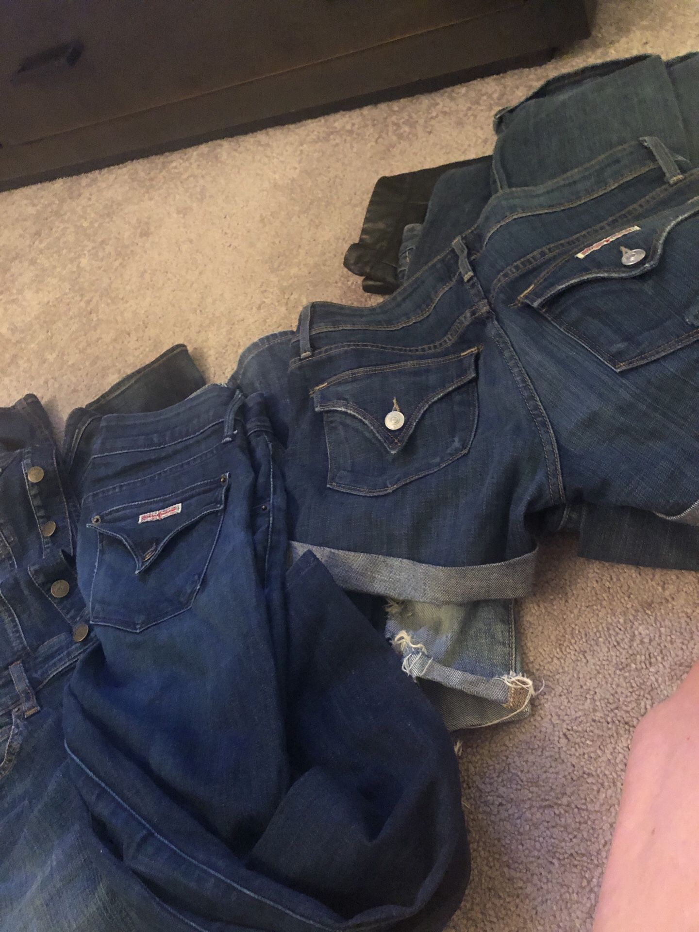 Hudson and lucky brand jeans
