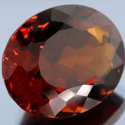 Lab-Grown Hydrothermal Quartz 37.13 ct – Madeira Citrine Color – 24×20 mm