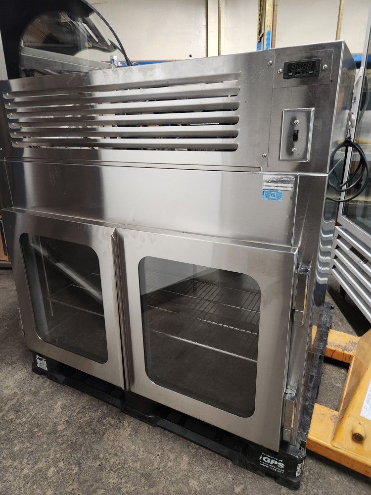 Countertop Double Glass Door Display Refrigerator