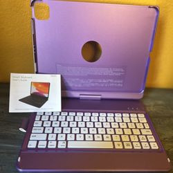 New Wireless Keyboard Case iPad  Pro 11 Inch. Purple 