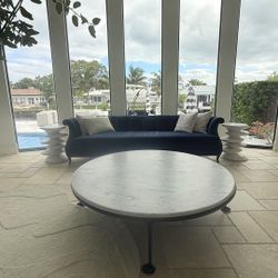 RH Thaddeus Round Coffee Table 