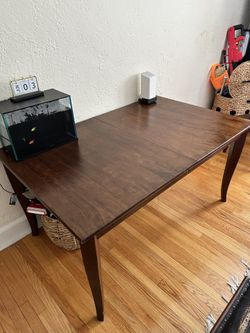Crate And Barrel Solid Wood Dining Table Comes W Matching Chair For FREE