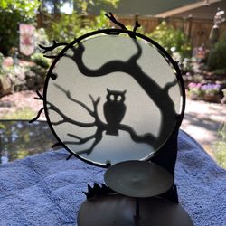 Halloween Spooky Owl Shine-through  Candle Holder