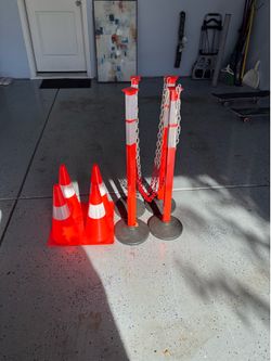 Traffic Delineator Post and Cones