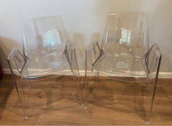 Set of 2 ArcoBellini Heller Transparent Armchairs Made in the USA