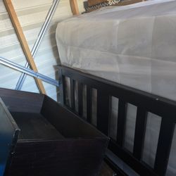 1 Complete Full Size  Bed, With 2 Large Rollout Drawers. $175