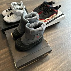 Jordan, and North Face shoe bundle (kids)