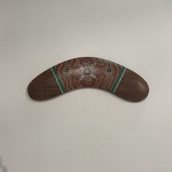 Aboriginal Dot Art Decorative Boomerang Wall Hanging Display Piece