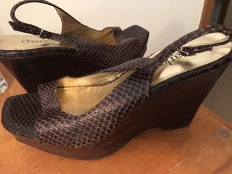 Charles David open toe wedge