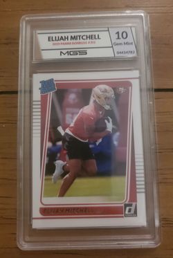 NFL - 2021 - Donruss - Elijah Miitchell - RB - San Francisco 49ers - Rookie (#312) - MSG Graded: Gem Mint 10
