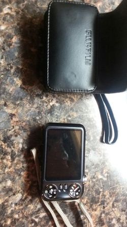 Fuji digital camera with case battery and card
