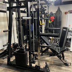 Smith Machine 300 | Adjustable Bench | 245lb Cast Iron Olympic Weights | 7ft Olympic Bar | Fitness | Gym Equipment | FREE DELIVERY/INSTALLTION 🚚 