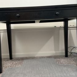 Crate & Barrel Writing Desk With Drawer Black