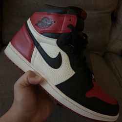 Jordan 1 Bred Toe High Tops Size 13M