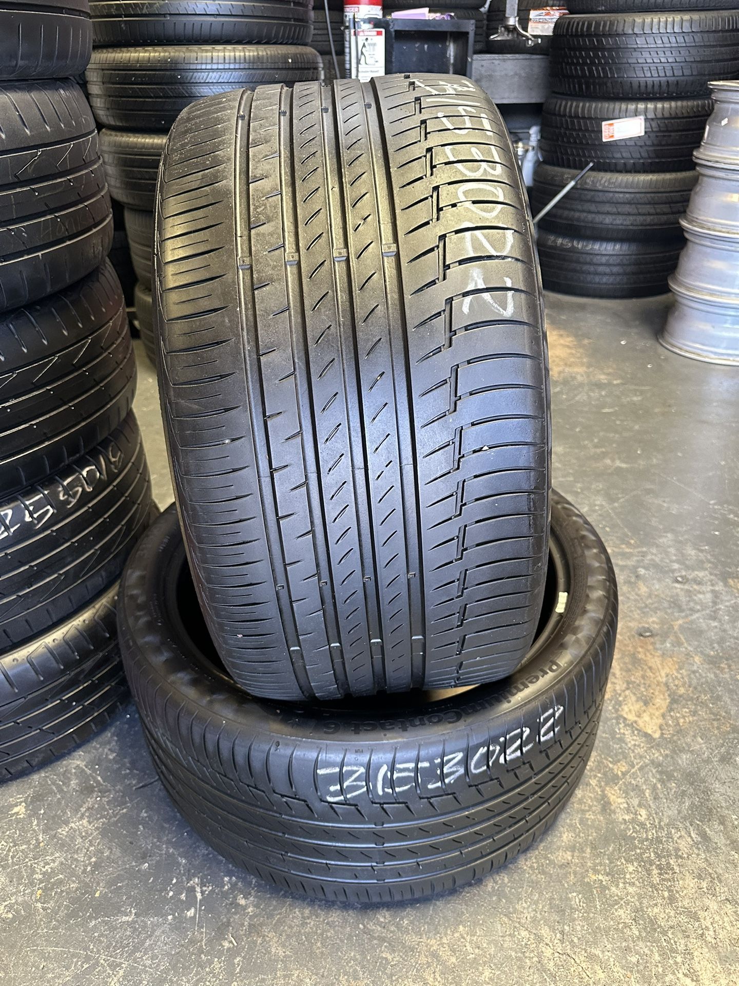 Pair Of 2 Used 315/30/22 Continental Premium Contact 6