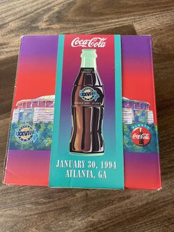 New In original box commemorative box set from Coca-Cola for Super Bowl XXVIII
