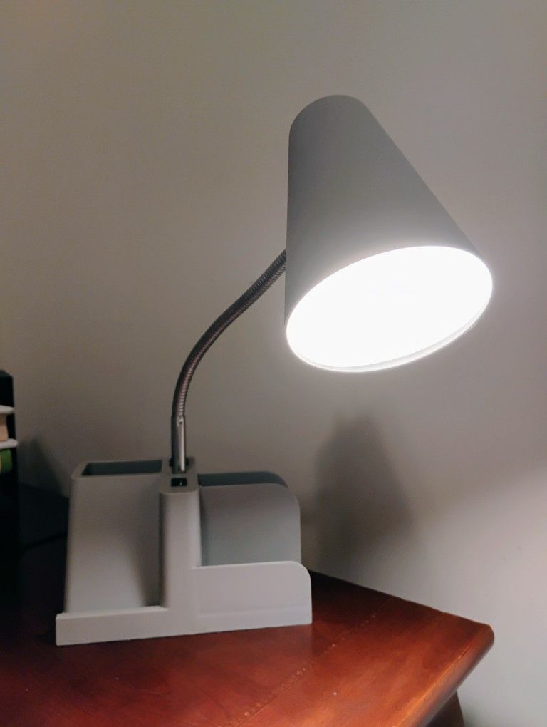 Organizer Desk Lamp with a USB and Outlet