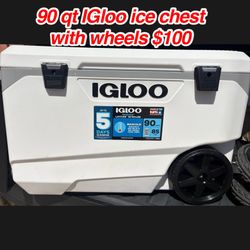 New Igloo  Cooler 90 qt | Insulated Hard Shell Ice Chest |Great for Fishing, Camping, Boating, & More   🚨$100 firm cash only east Palmdale