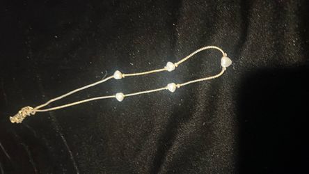 Heart pearl necklace