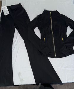 New Lululemon Black Matching Set – Jacket + Flare Pants