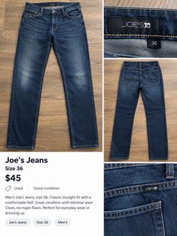 Joe's Jeans Men's Dark Wash Size 36