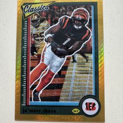2022 Classics Ja’Marr Chase Timeless Tributes Gold /99 Bengals 