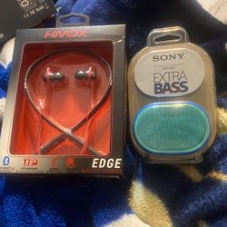 New In Box Wireless Bluetooth Headphones And Speaker 