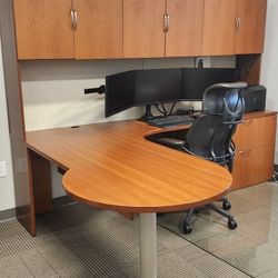 Executive Desk and Credenza set