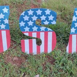 USA METAL YARD SIGN
