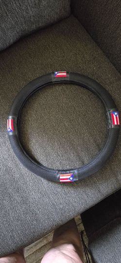 Puertoican flag steering wheel cover
