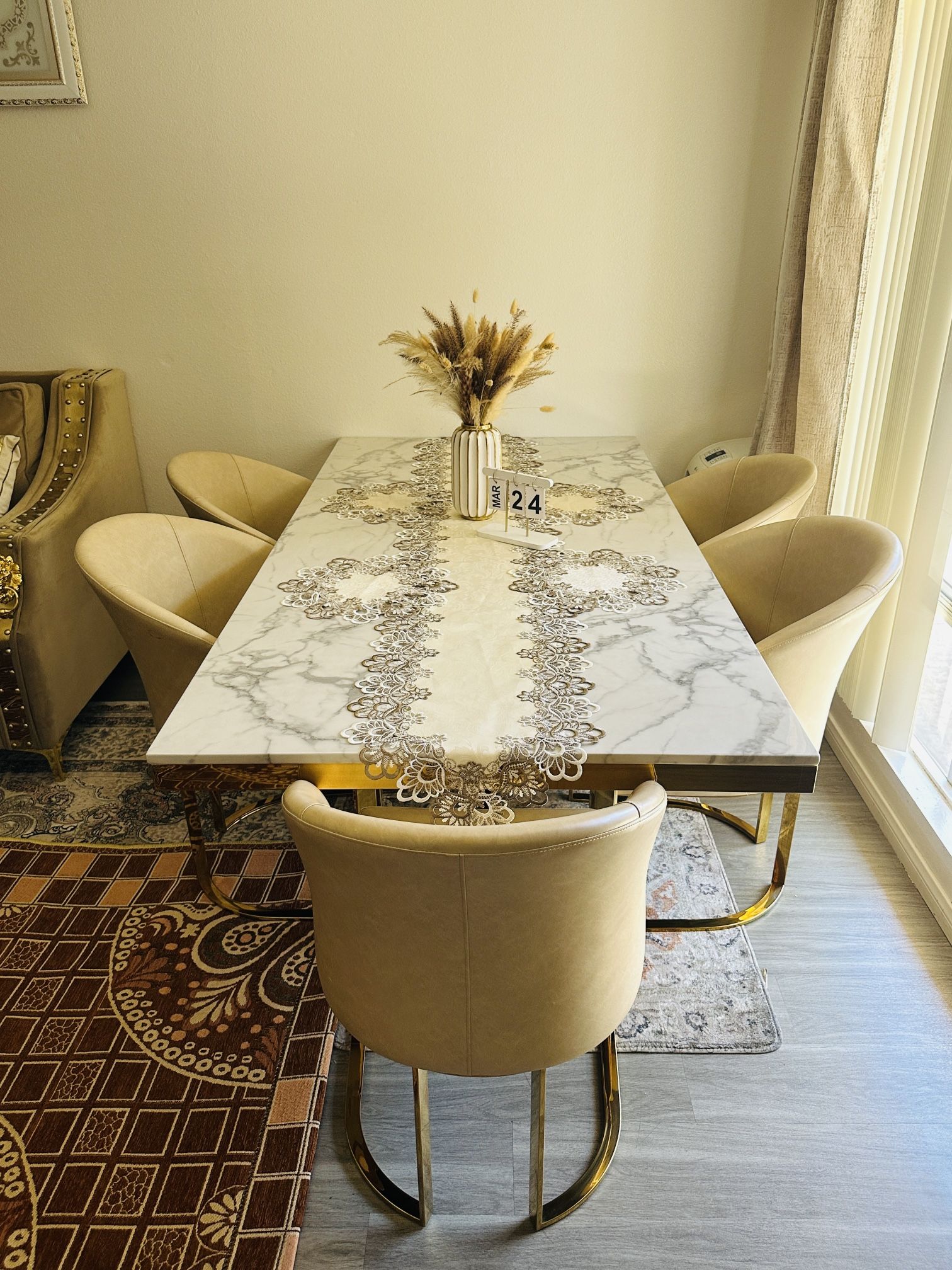 Elegant Dining Sets , And Two Beautiful, Comfortable Sofa