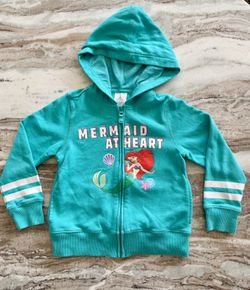Disney Mermaid Girls Hoodie - size 5T